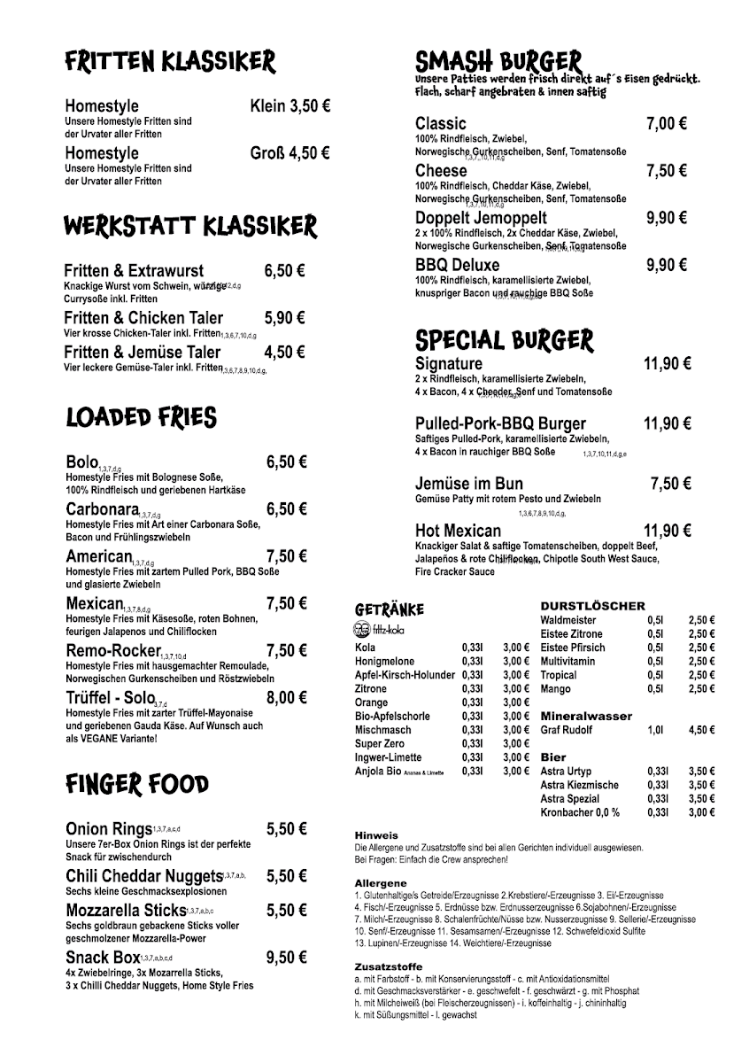 Fritten Werkstatt Photo Menu 1