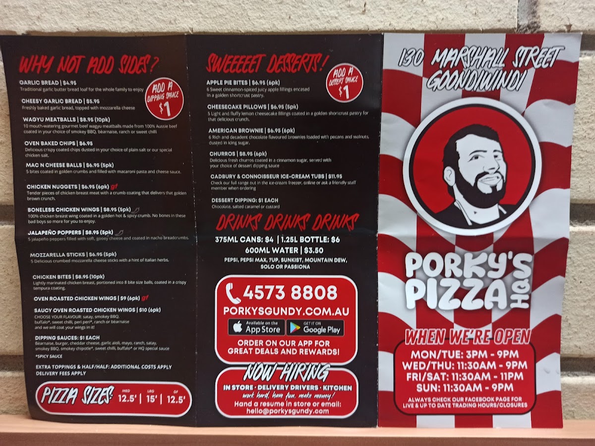 Porky's Pizza HQ Photo Menu 3