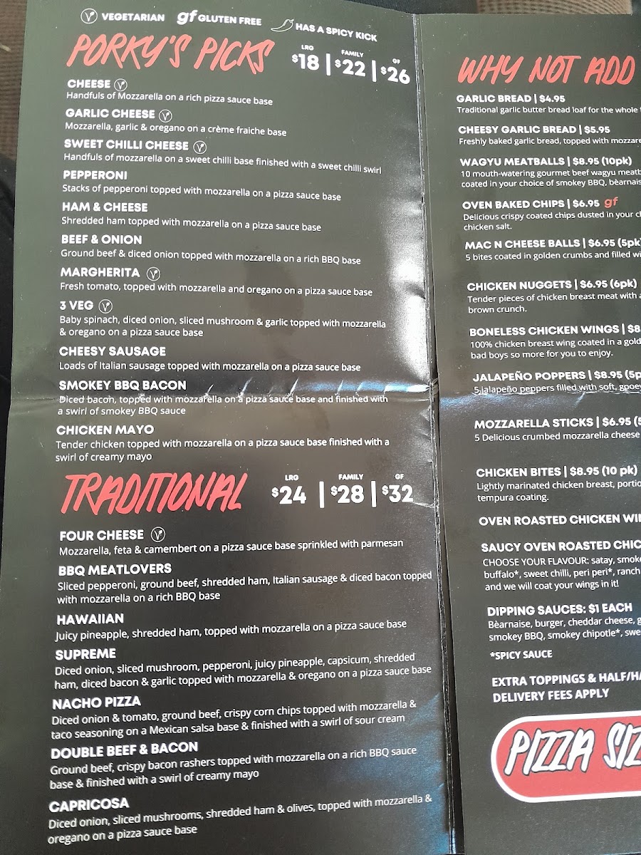 Porky's Pizza HQ Photo Menu 4