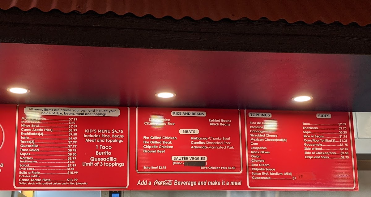 Nino’s Mexican Grill Photo Menu 1