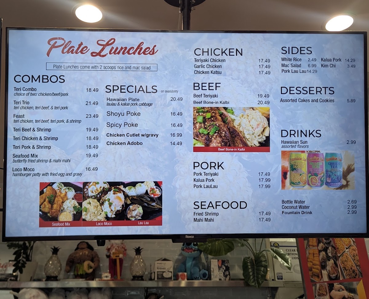 Tasty Hawaiian BBQ & Local Food Photo Menu 1