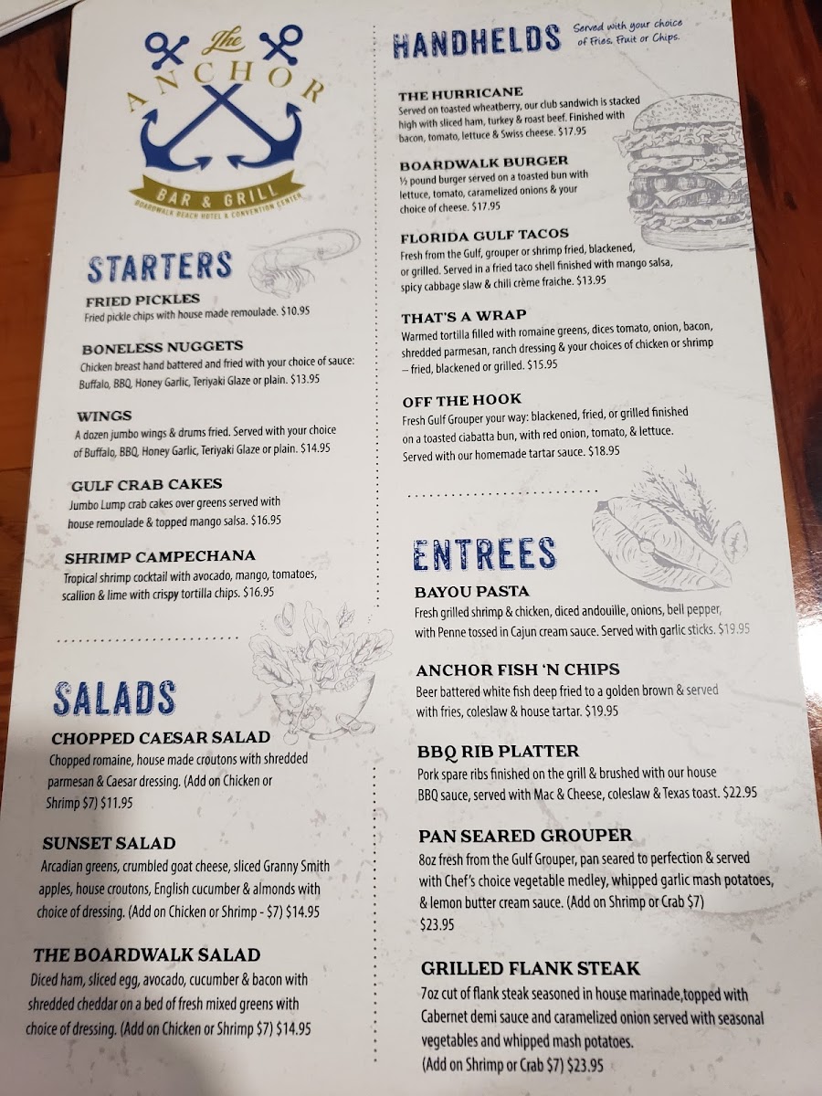 The Anchor Bar & Grill Photo Menu 1