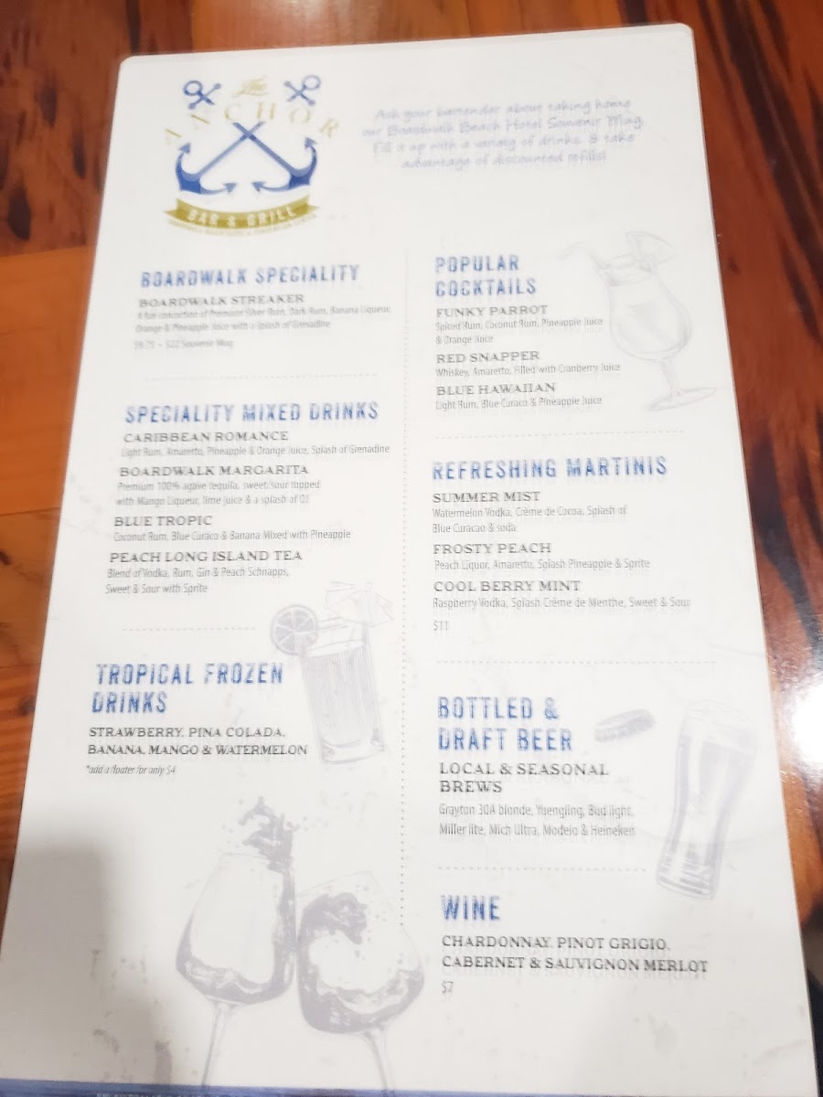 The Anchor Bar & Grill Photo Menu 2