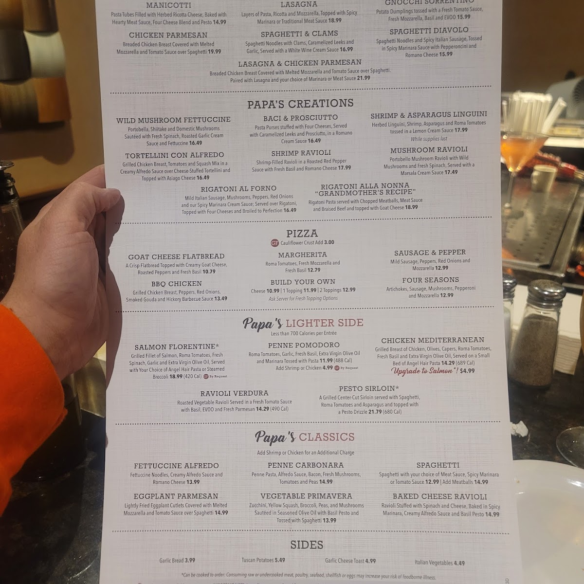 Papa Vino's Italian Kitchen Photo Menu 7