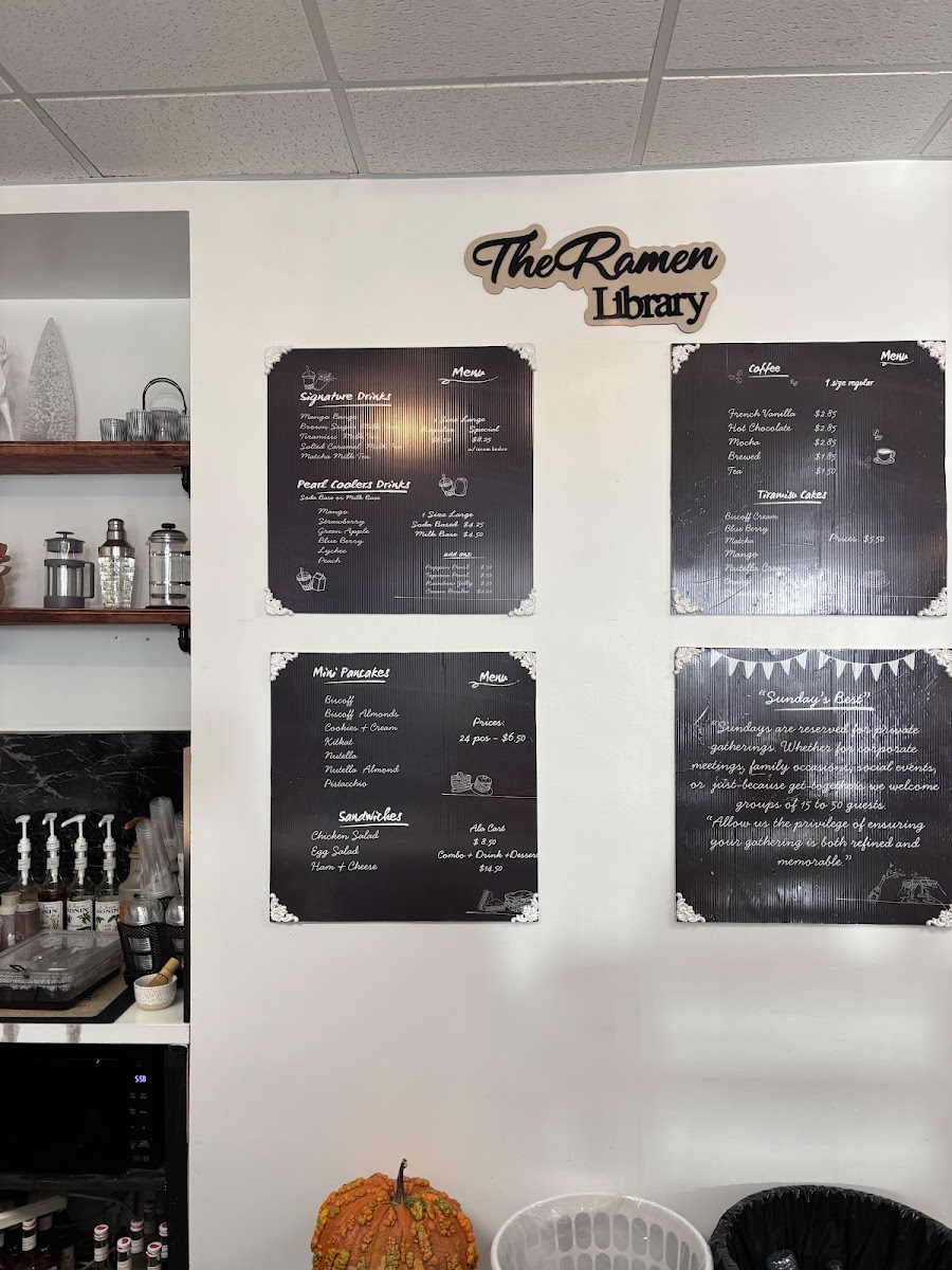 The Ramen Library Photo Menu 1