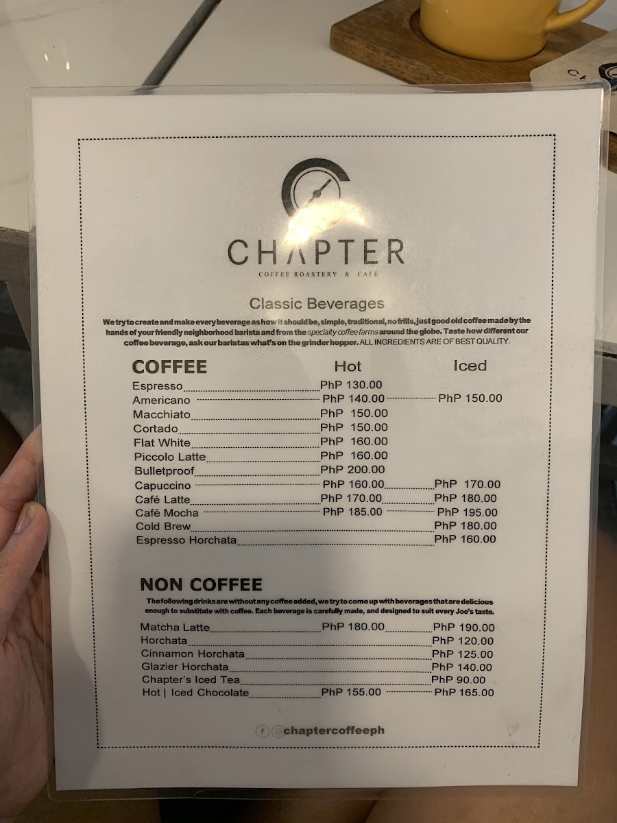 Chapter Coffee Roastery & Cafe Photo Menu 6
