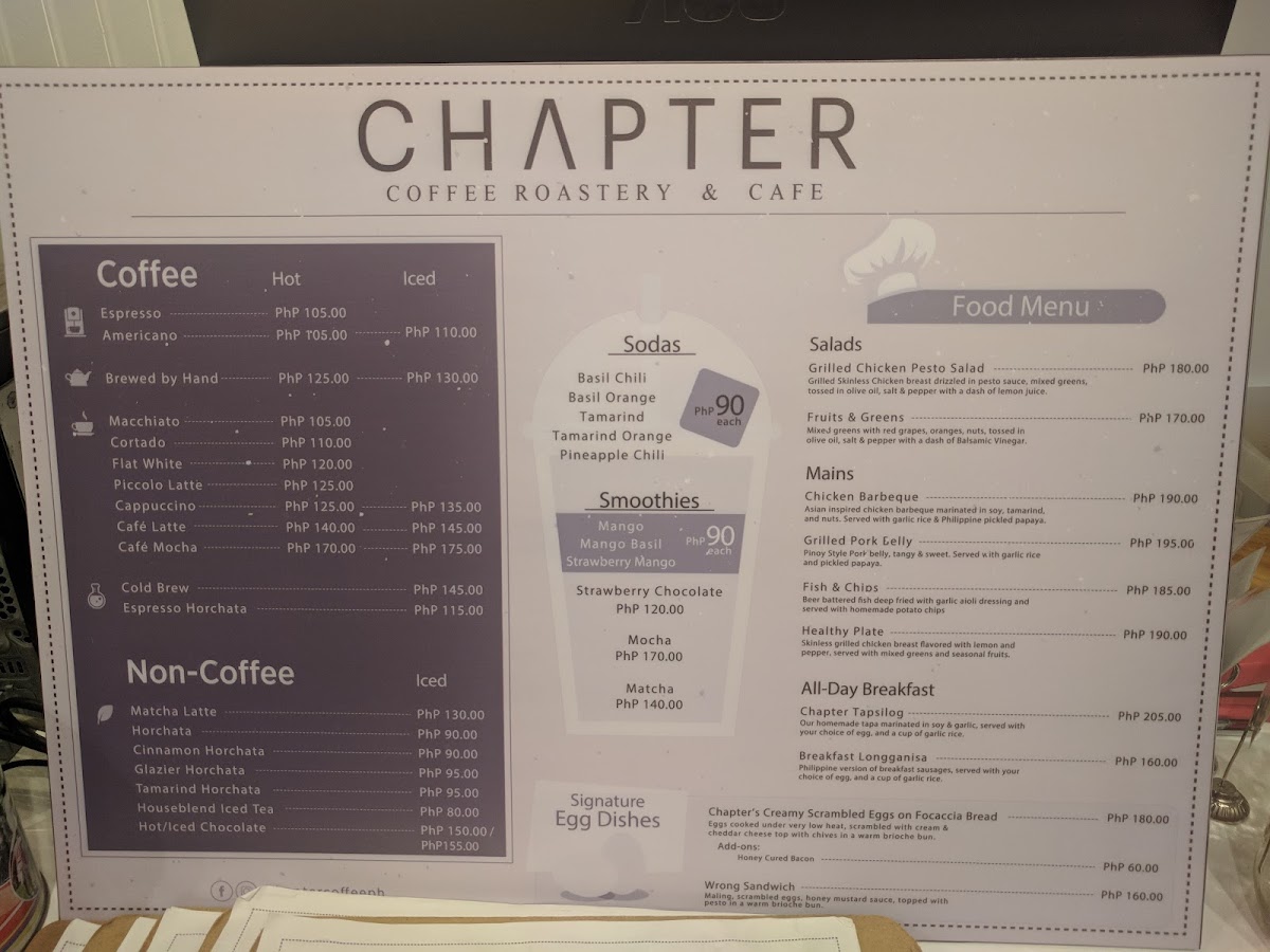 Chapter Coffee Roastery & Cafe Photo Menu 7