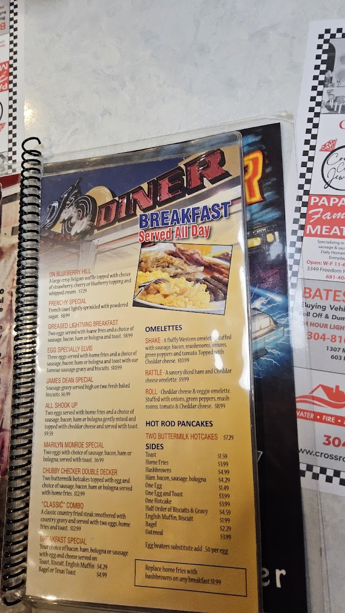 DJ's 50'S & 60'S Diner Photo Menu 6