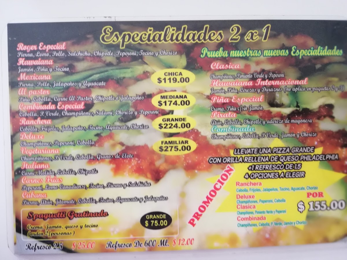 Roger Pizza Photo Menu 3