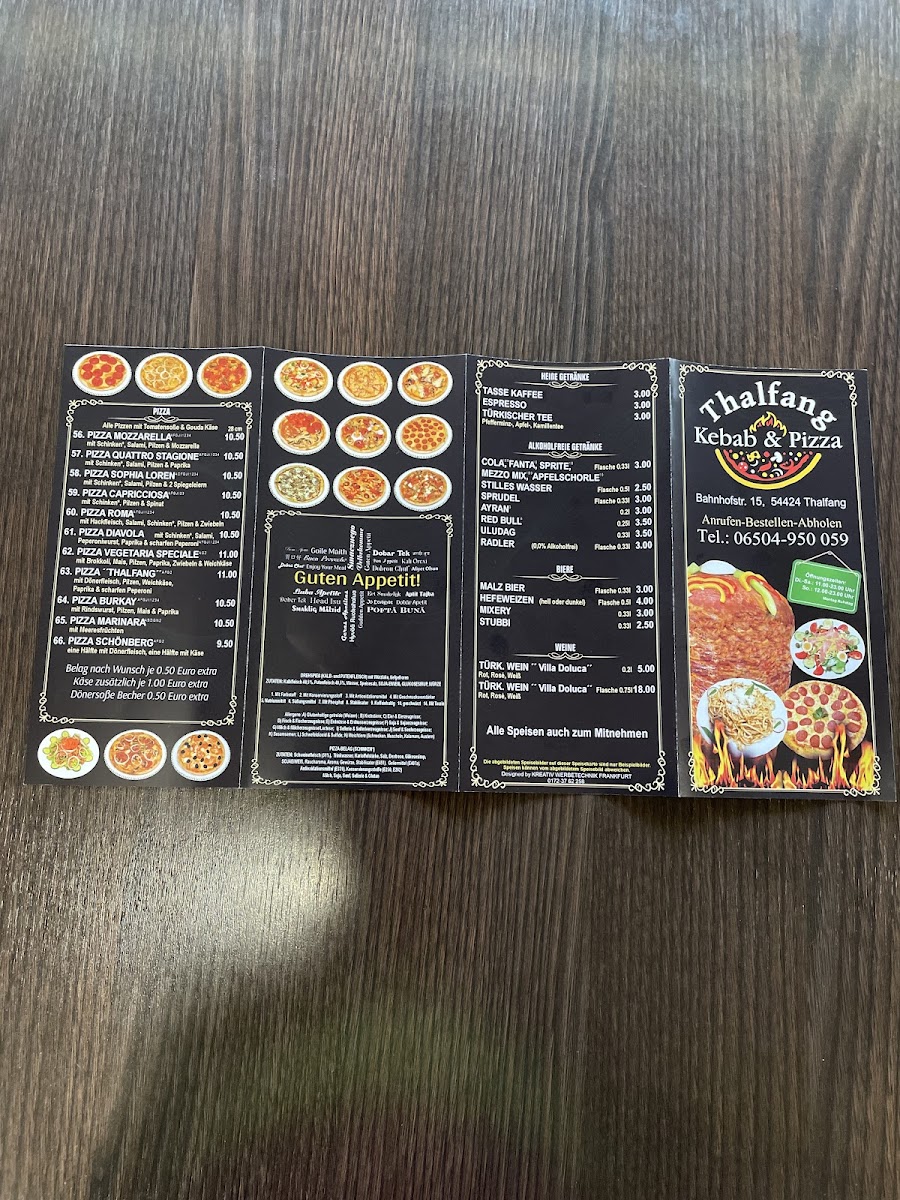 Thalfang Pizza Photo Menu 2