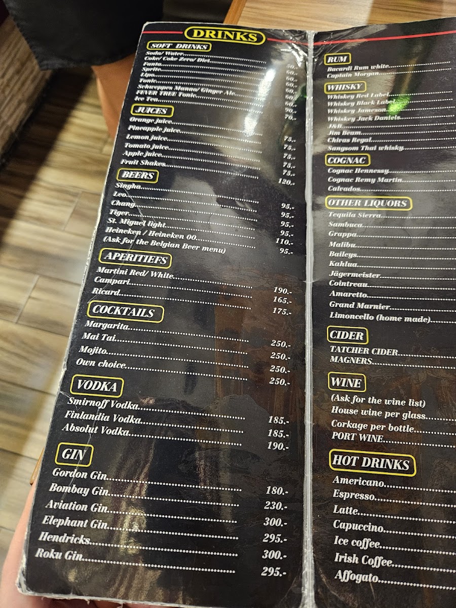 Patrick's Steakhouse Photo Menu 1