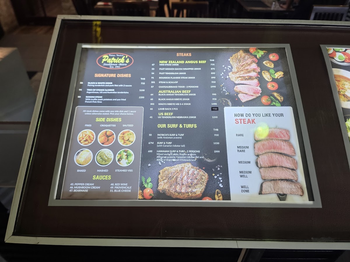 Patrick's Steakhouse Photo Menu 7