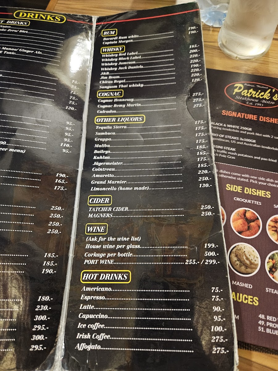 Patrick's Steakhouse Photo Menu 8