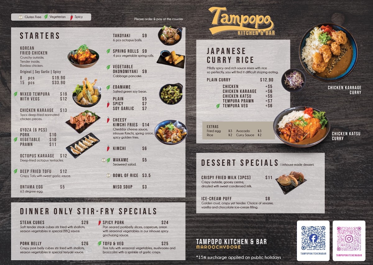 Tampopo Kitchen & Bar - Maroochydore Photo Menu 2