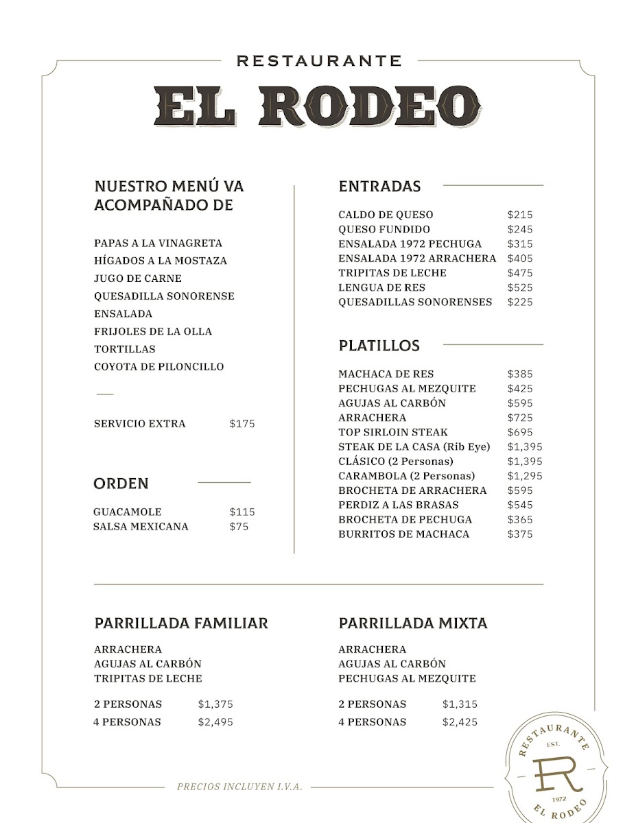 Restaurante El Rodeo Photo Menu 1