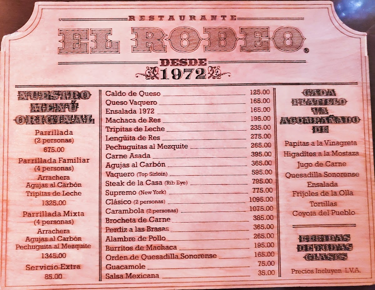 Restaurante El Rodeo Photo Menu 10