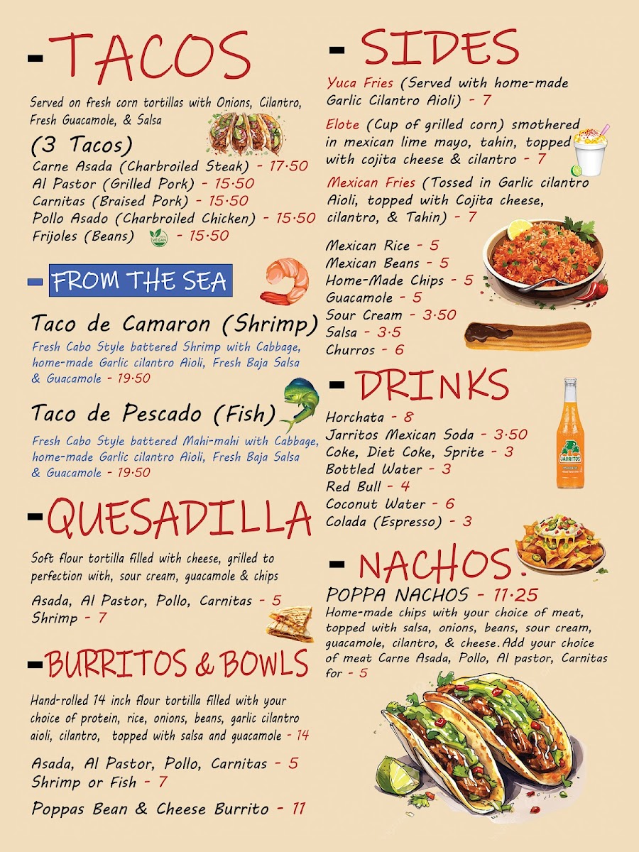 Big Poppa Tacos Photo Menu 1