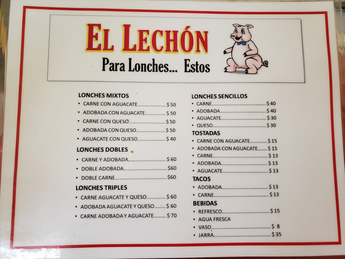 El Lechón Photo Menu 9