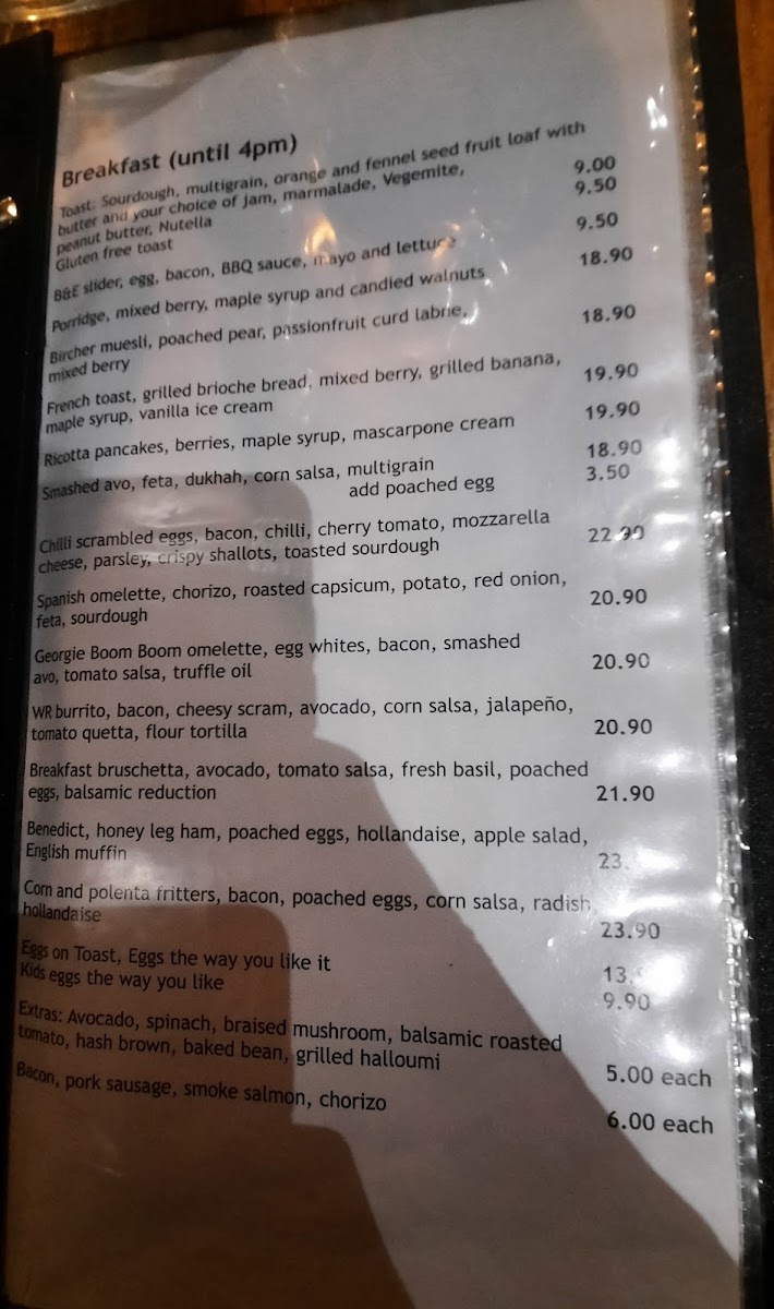 White Rabbit Restaurant Brighton Photo Menu 4