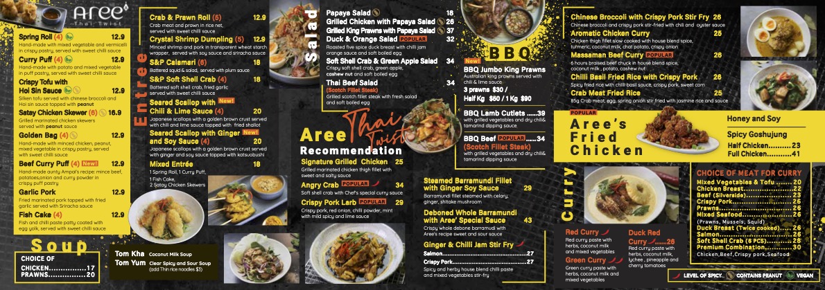 Aree Thai Twist Photo Menu 2