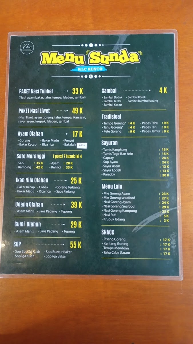 KLC Cafe & Resto Photo Menu 6