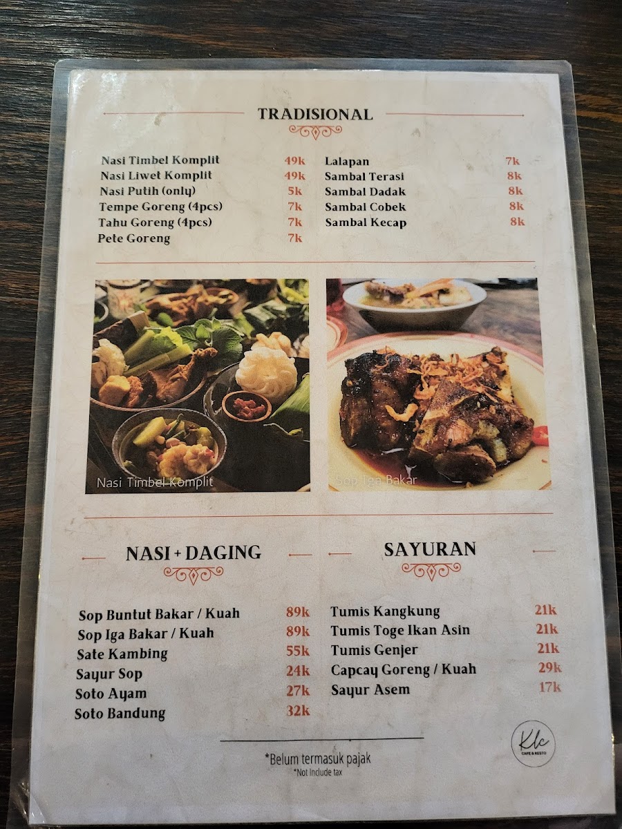 KLC Cafe & Resto Photo Menu 8