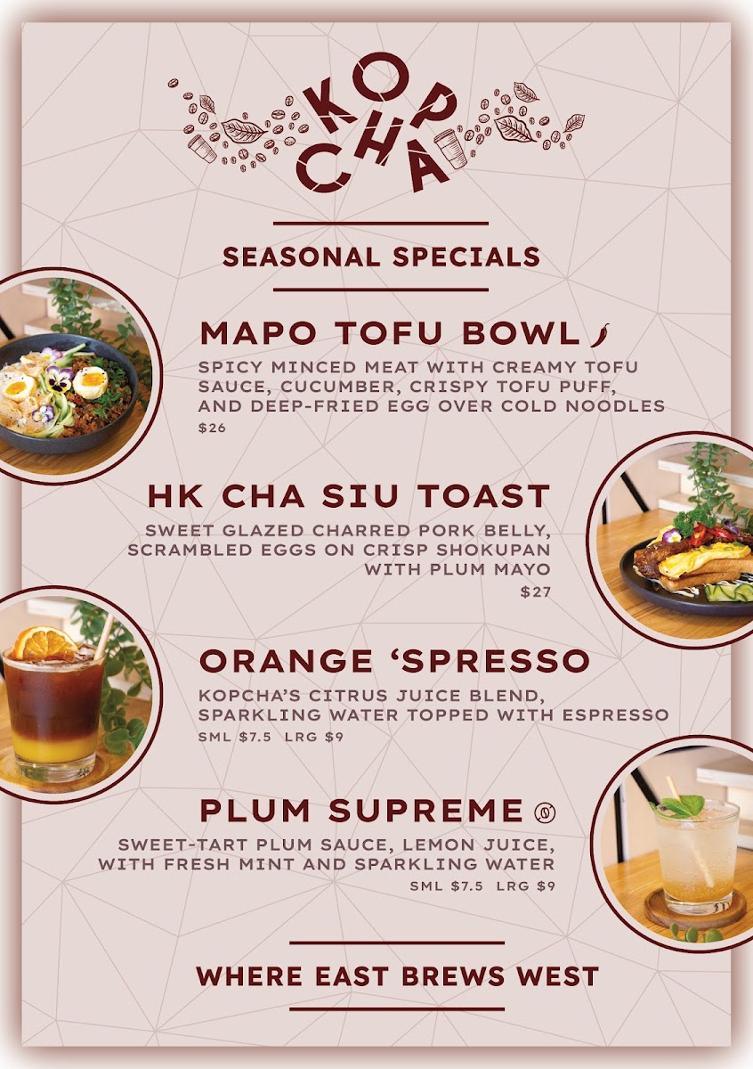 KopCha Cafe and Eatery Photo Menu 1