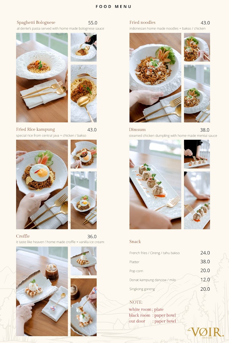 La Voir Coffee & Studio Photo Menu 1