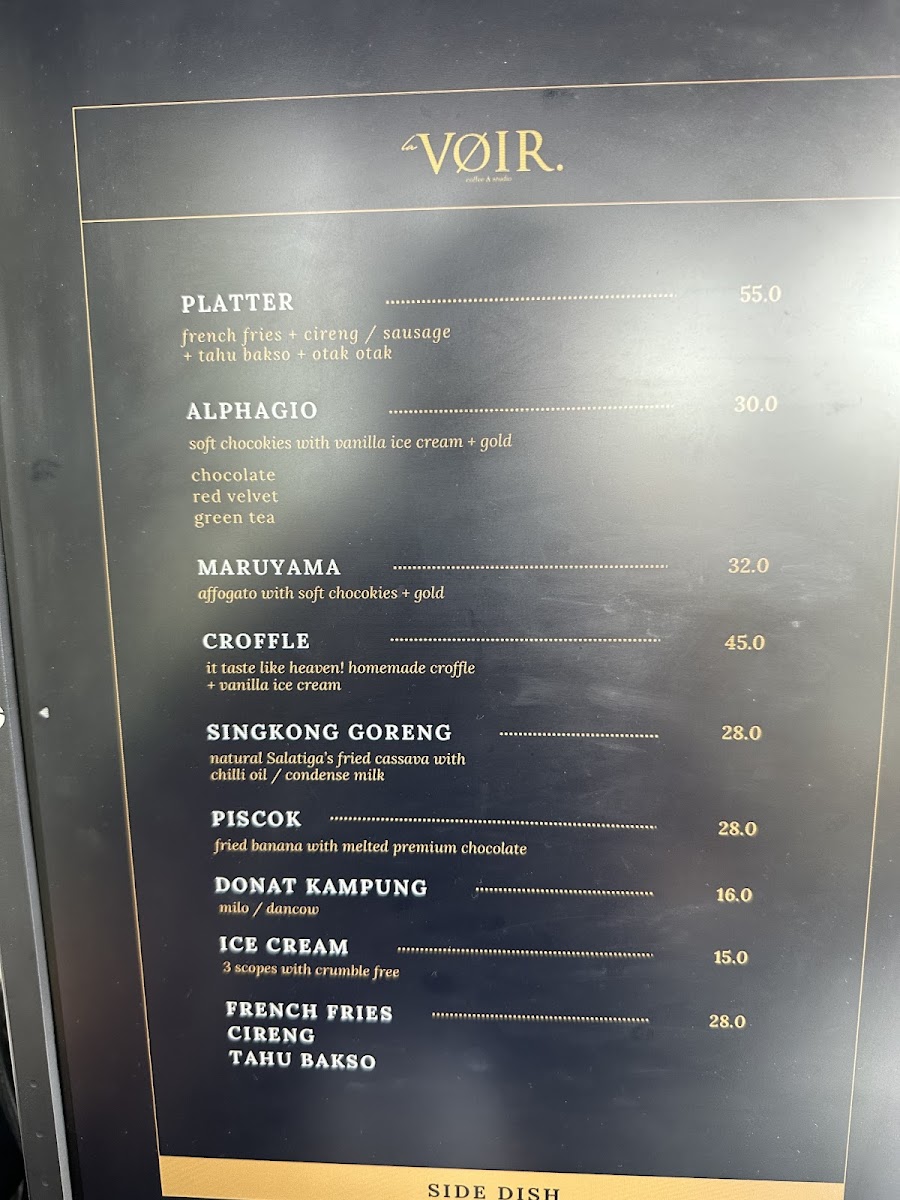 La Voir Coffee & Studio Photo Menu 5