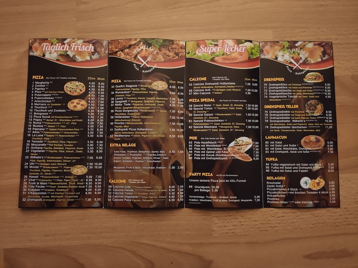 Wilhelm's Pizza,-Kebaphaus Photo Menu 1