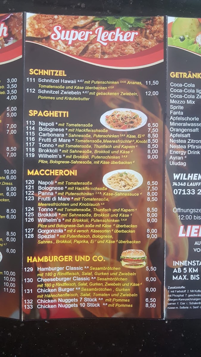Wilhelm's Pizza,-Kebaphaus Photo Menu 6