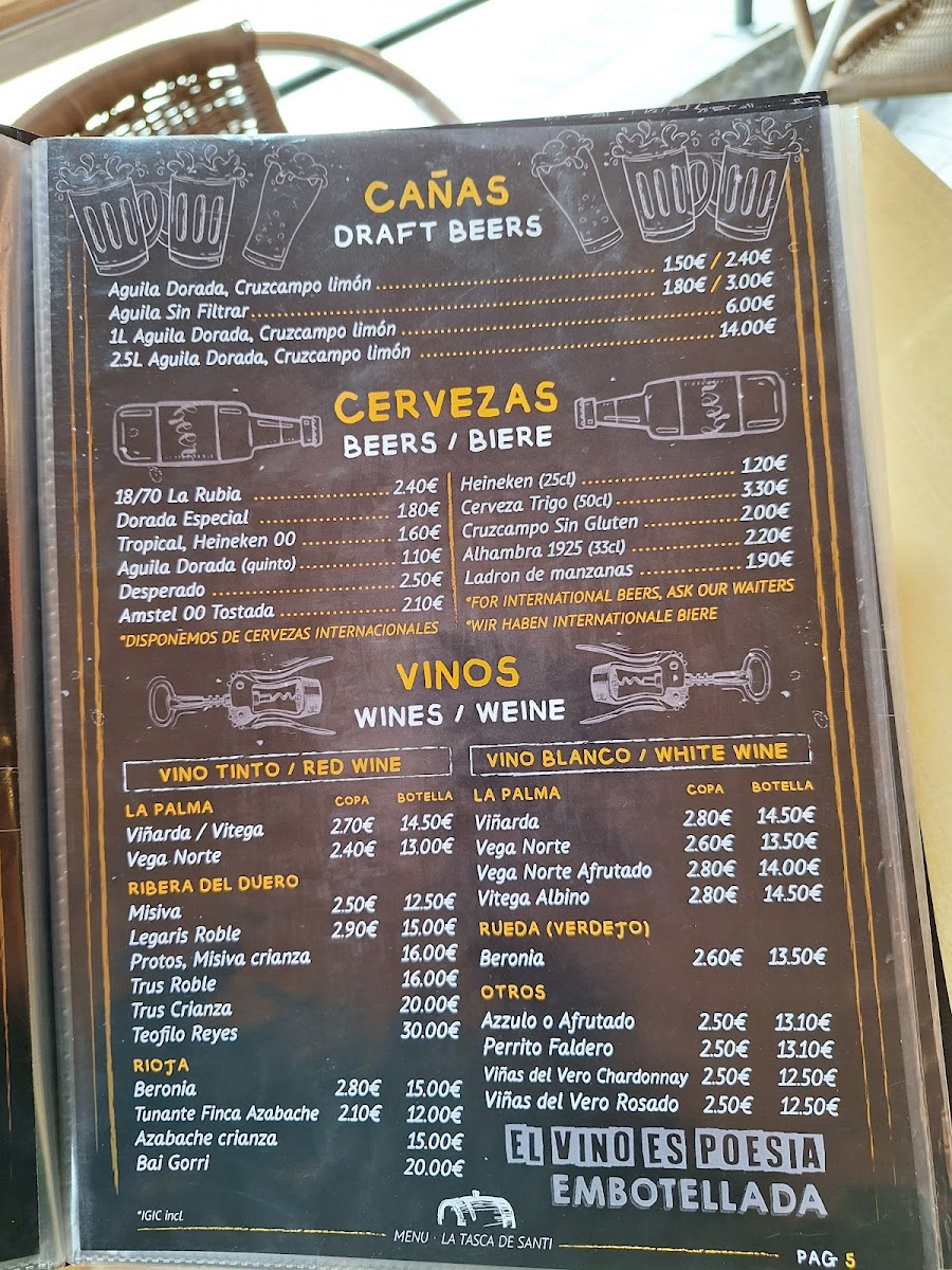 La tasca de Santi Photo Menu 2