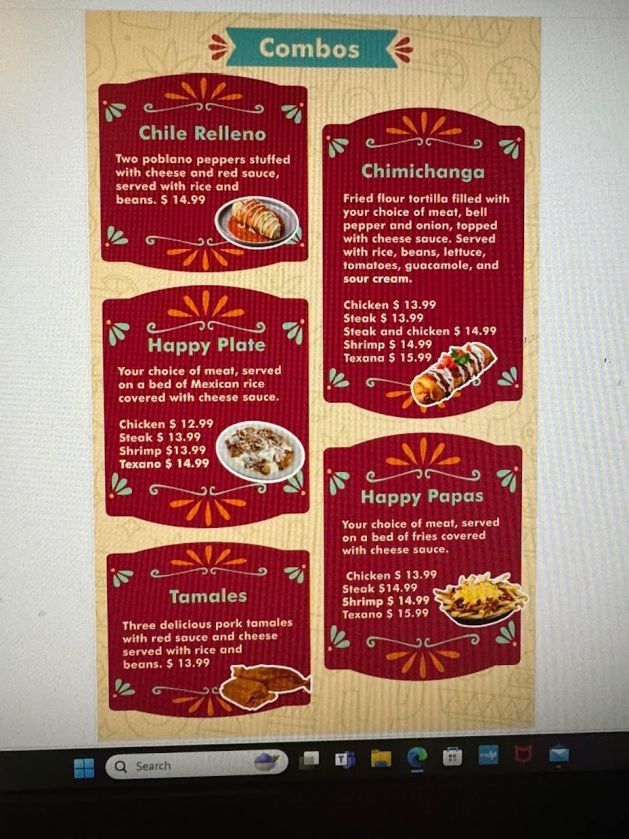 Mi Parilla Mexican Restaurant Photo Menu 1