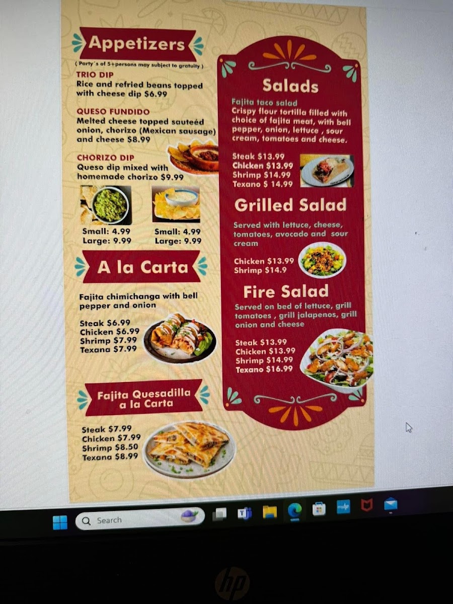 Mi Parilla Mexican Restaurant Photo Menu 2