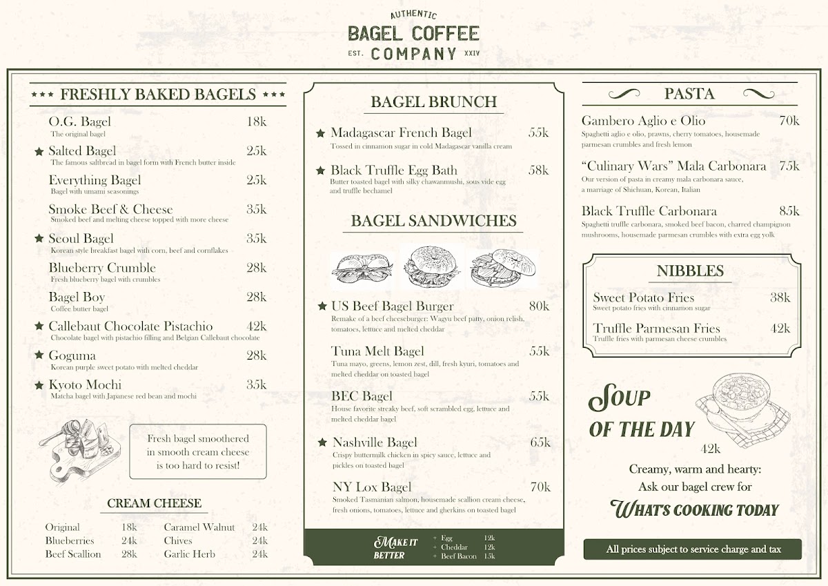 BAGEL COFFEE COMPANY Photo Menu 2