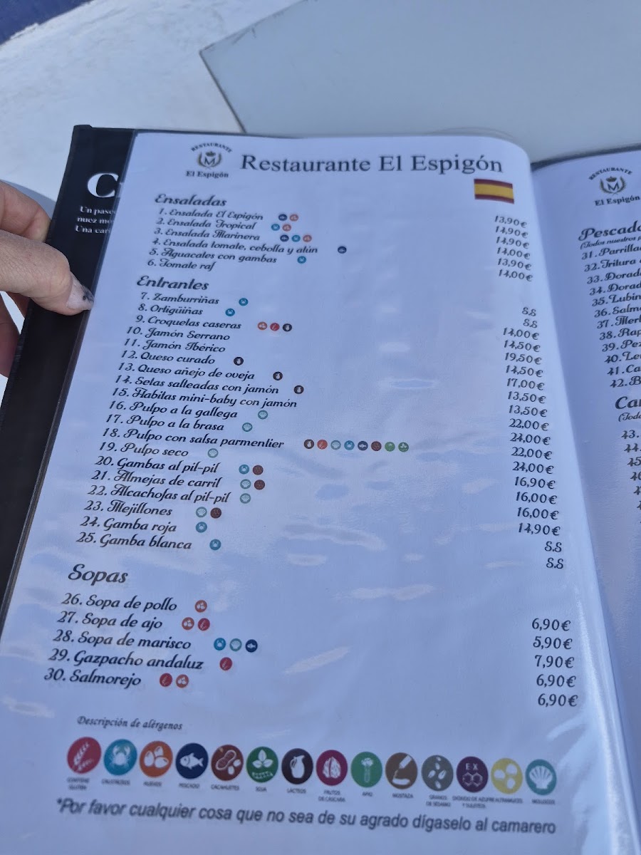 Restaurante El Espigón Photo Menu 1