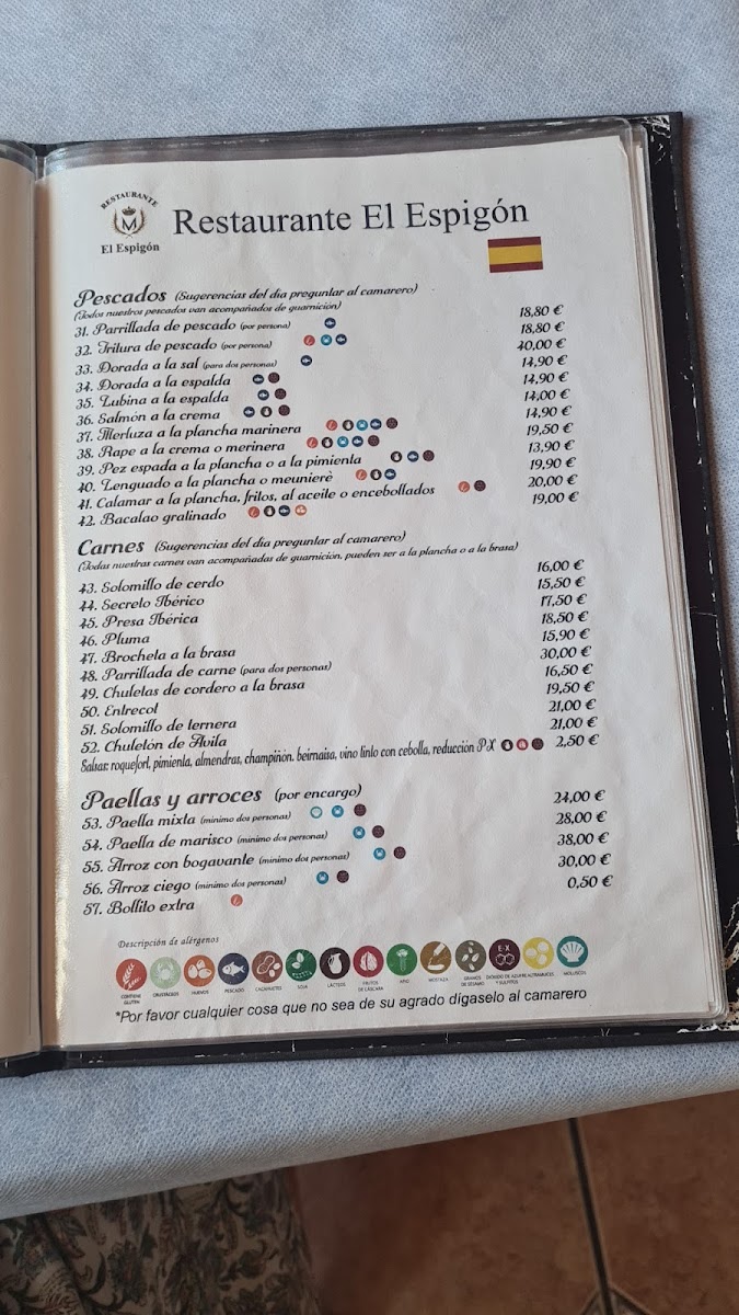 Restaurante El Espigón Photo Menu 4