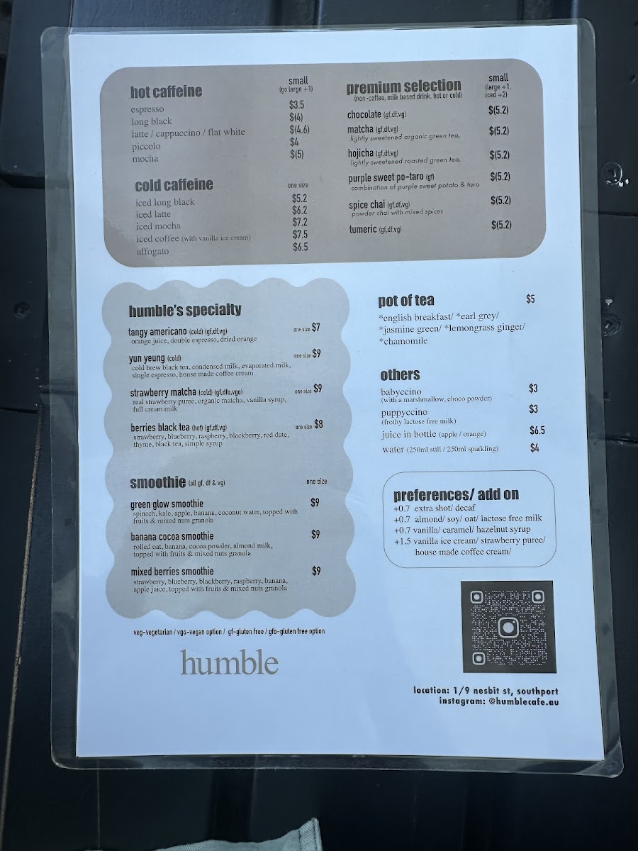 humble cafe Photo Menu 10