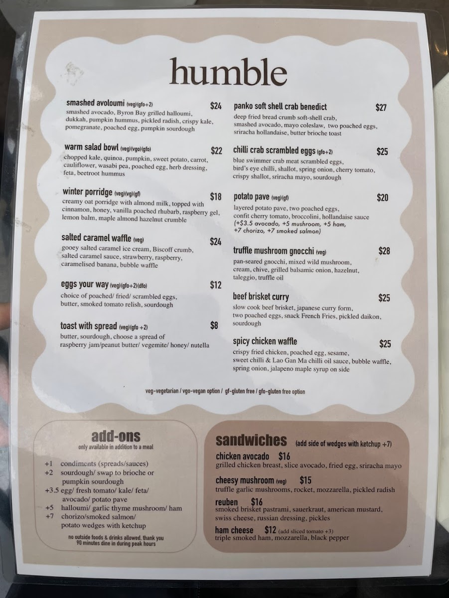 humble cafe Photo Menu 4