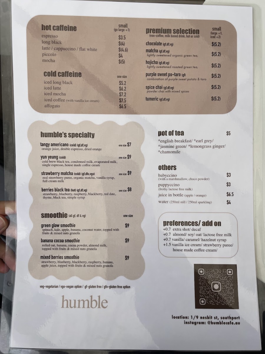 humble cafe Photo Menu 5
