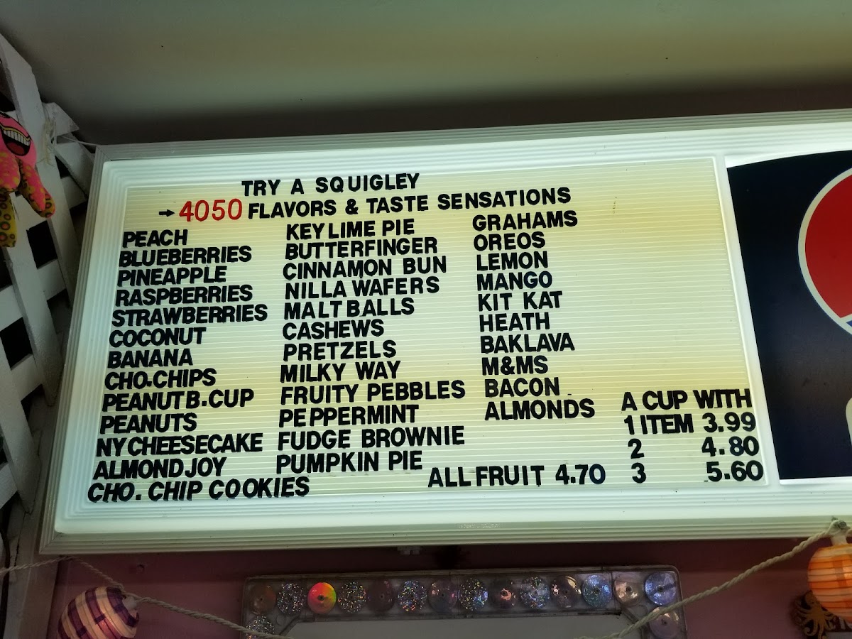Squigley's Ice Cream & Treats Photo Menu 10
