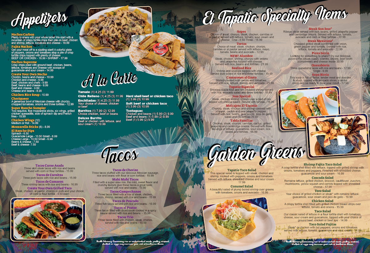 El Tapatio Photo Menu 1