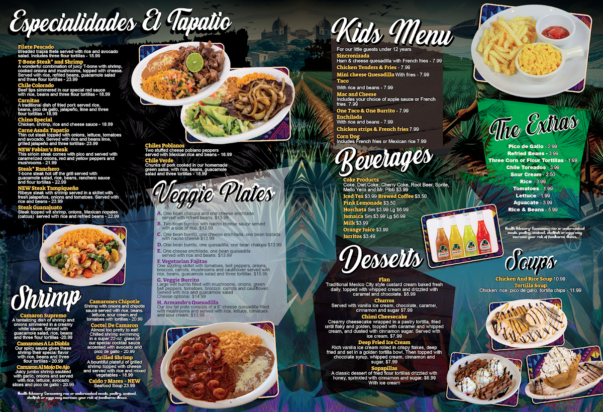El Tapatio Photo Menu 2