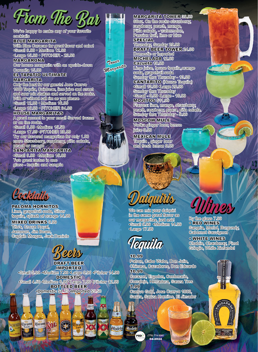 El Tapatio Photo Menu 4