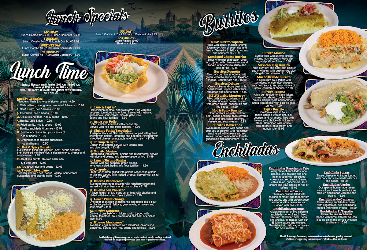 El Tapatio Photo Menu 5