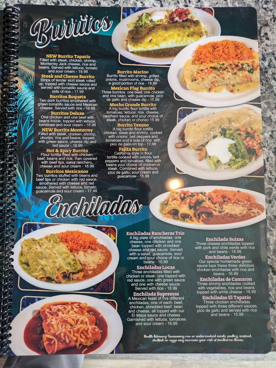 El Tapatio Photo Menu 6