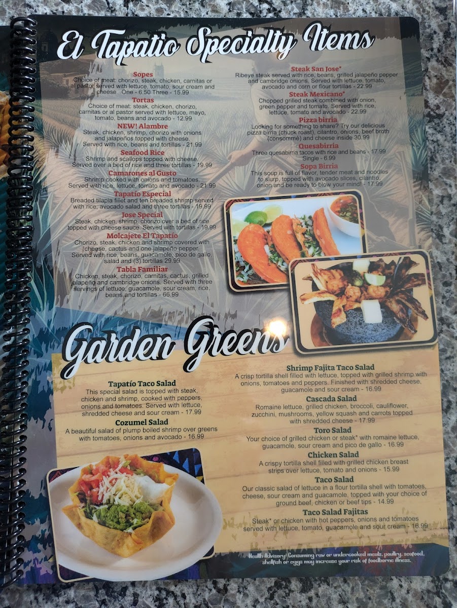 El Tapatio Photo Menu 9