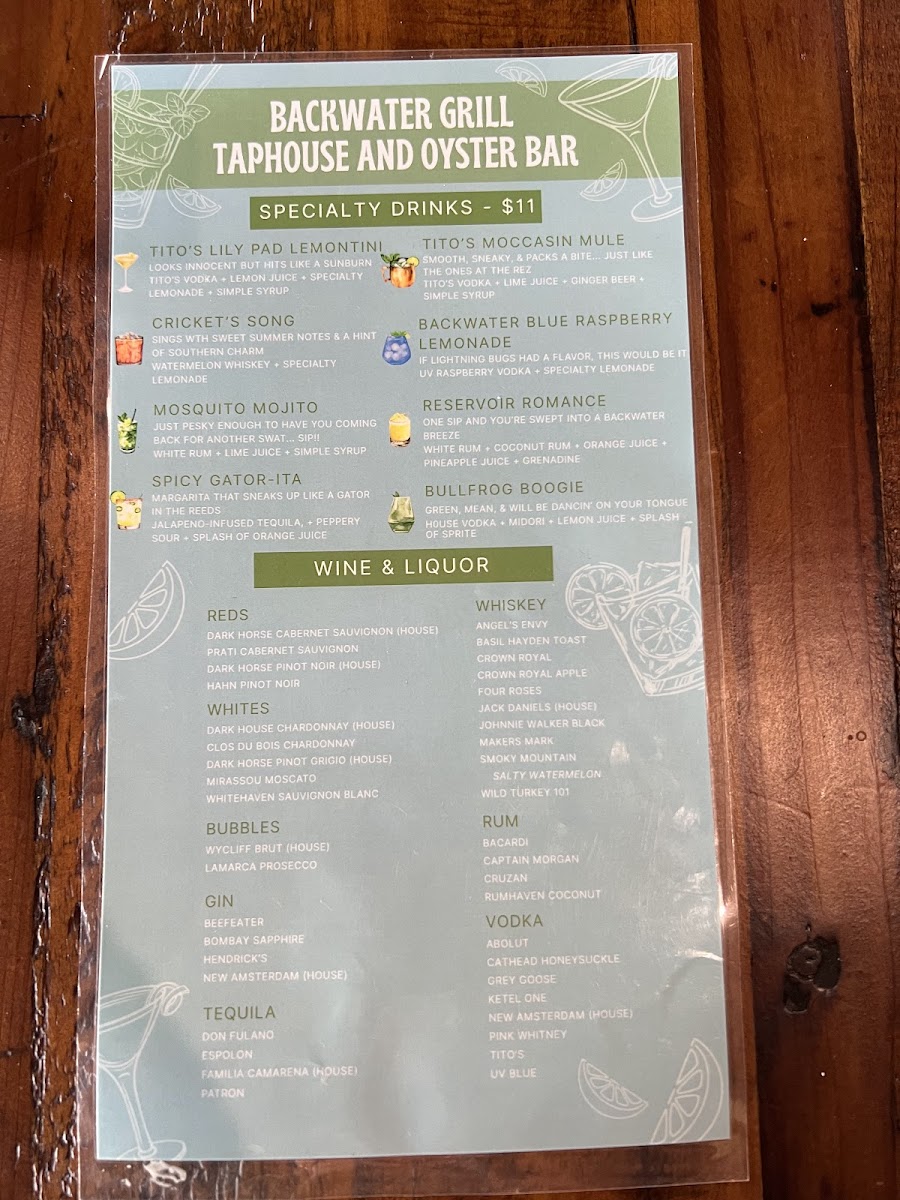 Backwater Grill Photo Menu 4