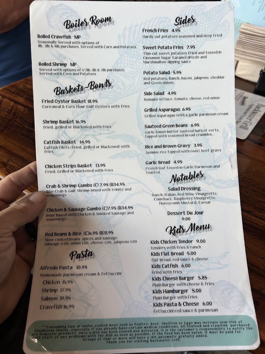 Backwater Grill Photo Menu 6