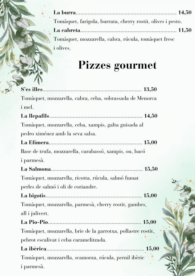 Maitasuna pizzeria Photo Menu 2